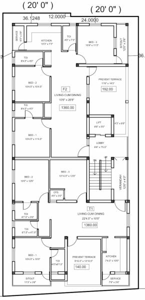  bk-rohini-flats Bk Rohini Flats Cluster Plan For 3rd Floor