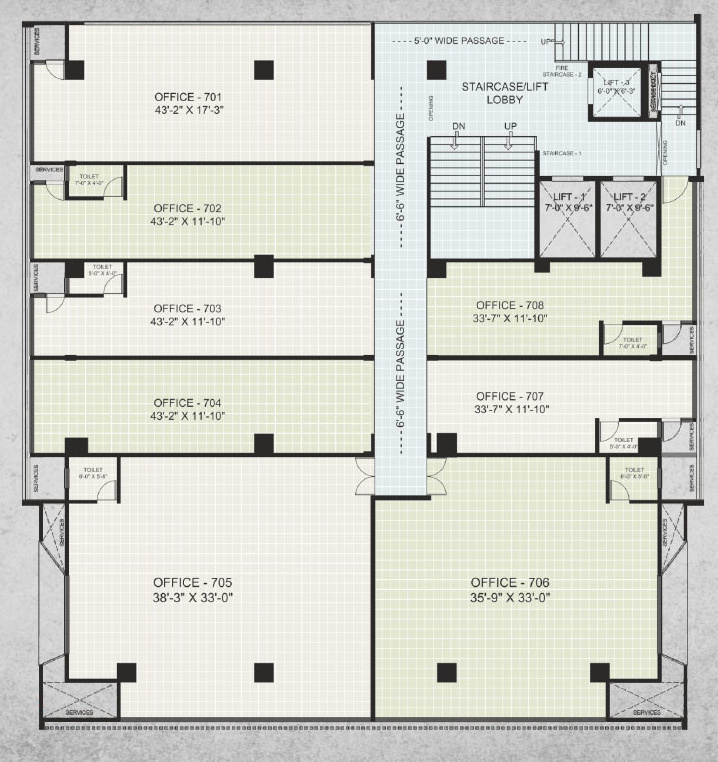  s k empire S K Empire Cluster Plan For 7th Floor
