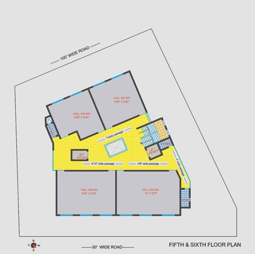  shukla-business-tower Shukla Business Tower Cluster Plan from 5th to 6th Floor