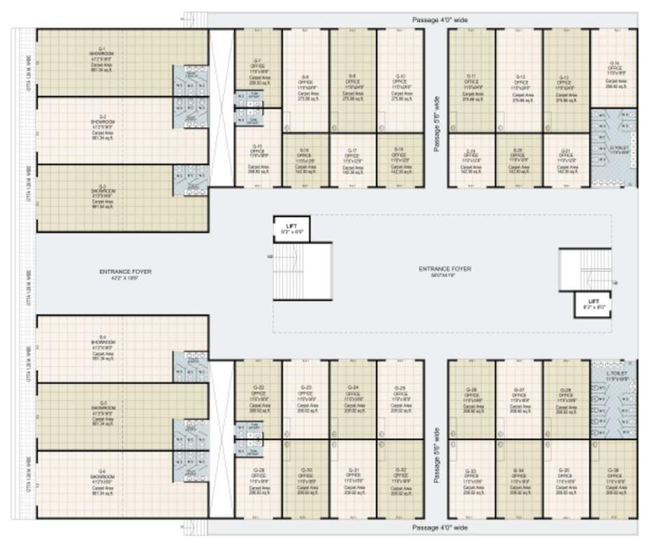  parksyde business avenue Parksyde Business Avenue Cluster Plan For Typical Floor Plan
