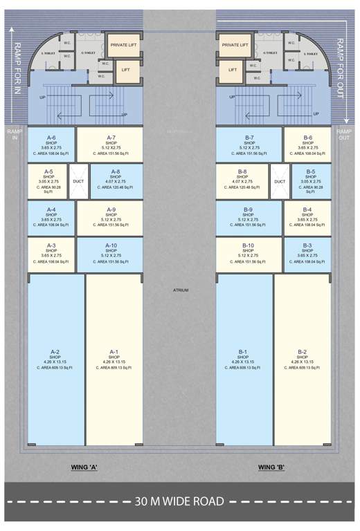  business plaza Business Plaza A Wing Cluster Plan For Ground Floor