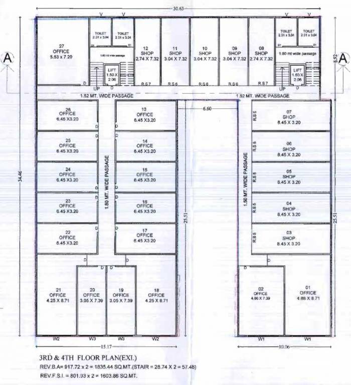  divya plaza Divya Plaza Cluster Plan For 3rd & 4th Floor