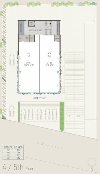  even Tower B Cluster Plan For 4th & 5th Floor