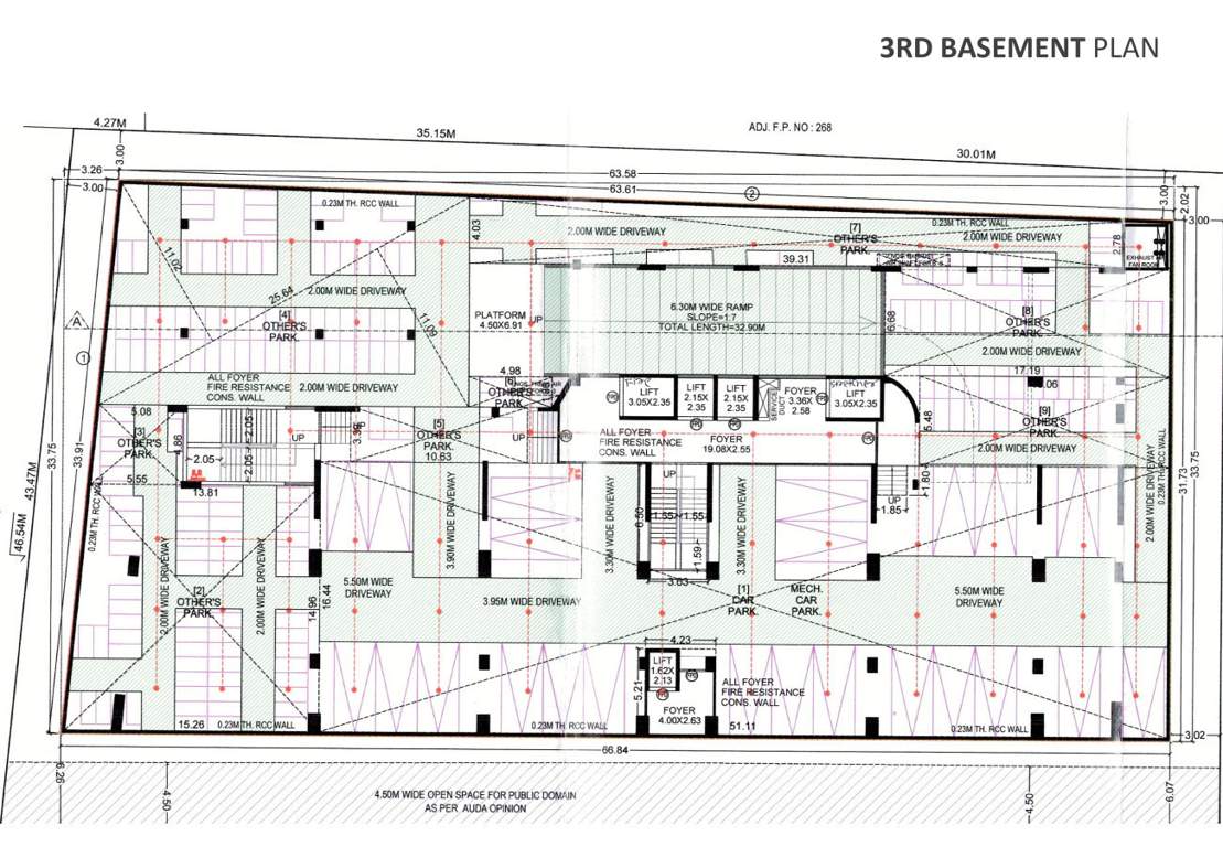 medercial one Medercial One Basement 3 Floor Cluster Plan