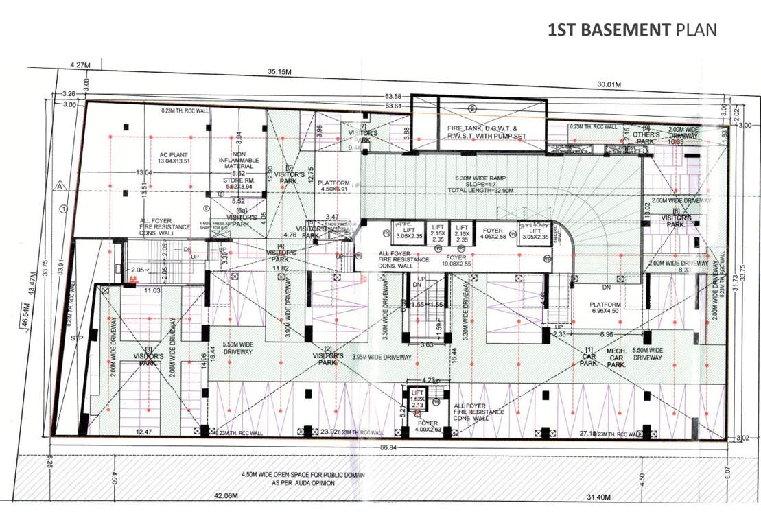  medercial one Medercial One Basement Floor Cluster Plan