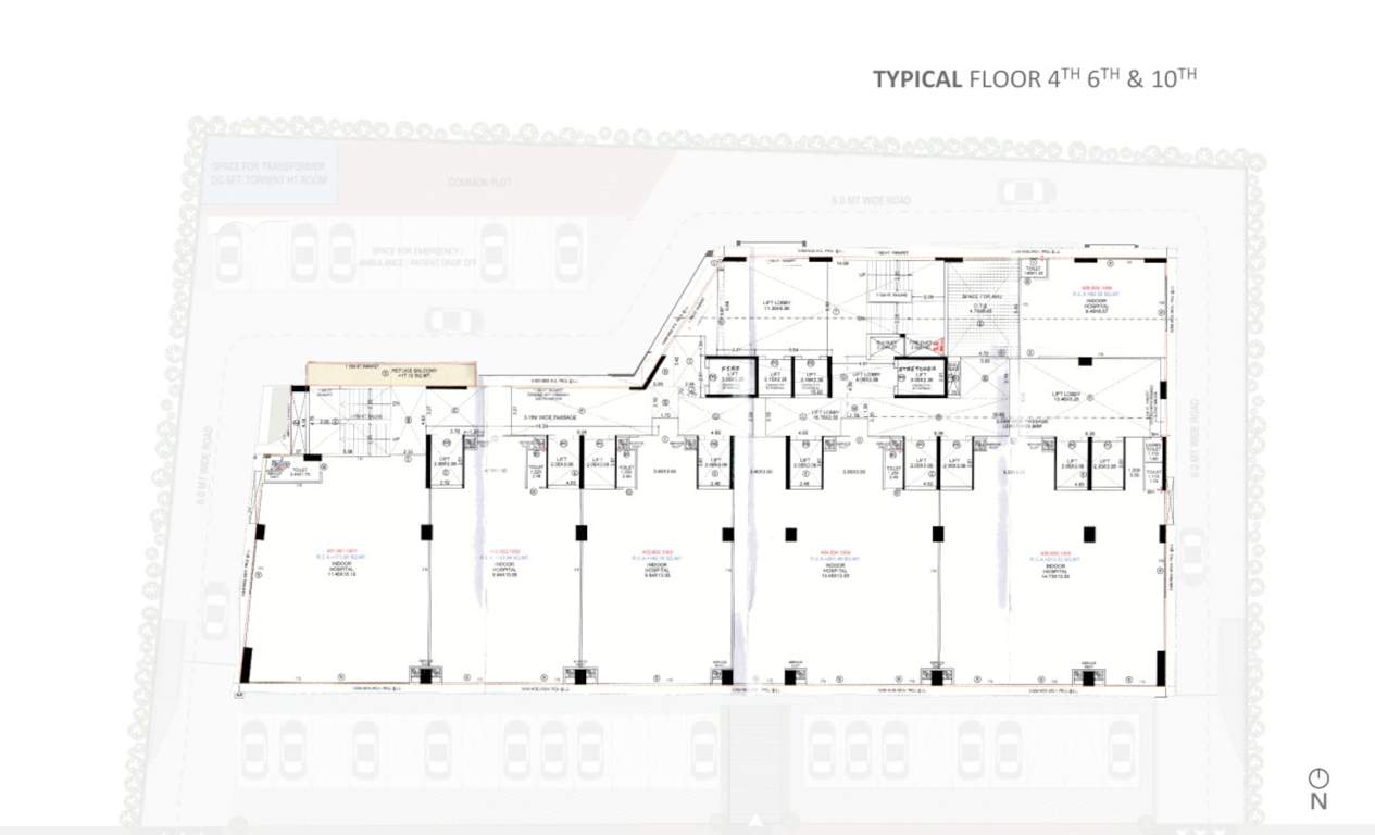  medercial one Medercial One Cluster Plan from 4th to 10th Floor