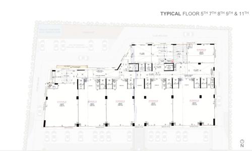  medercial-one Medercial One Cluster Plan from 5th to 11th Floor