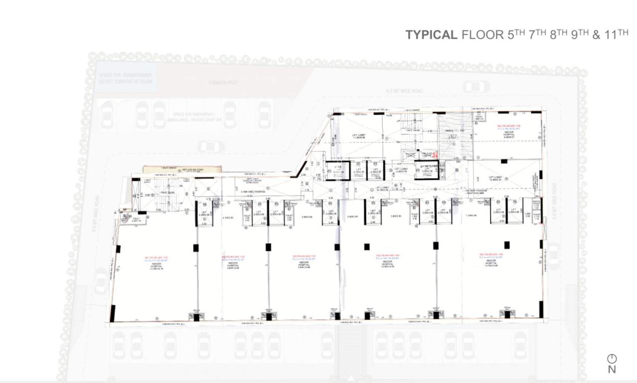  medercial one Medercial One Cluster Plan from 5th to 11th Floor