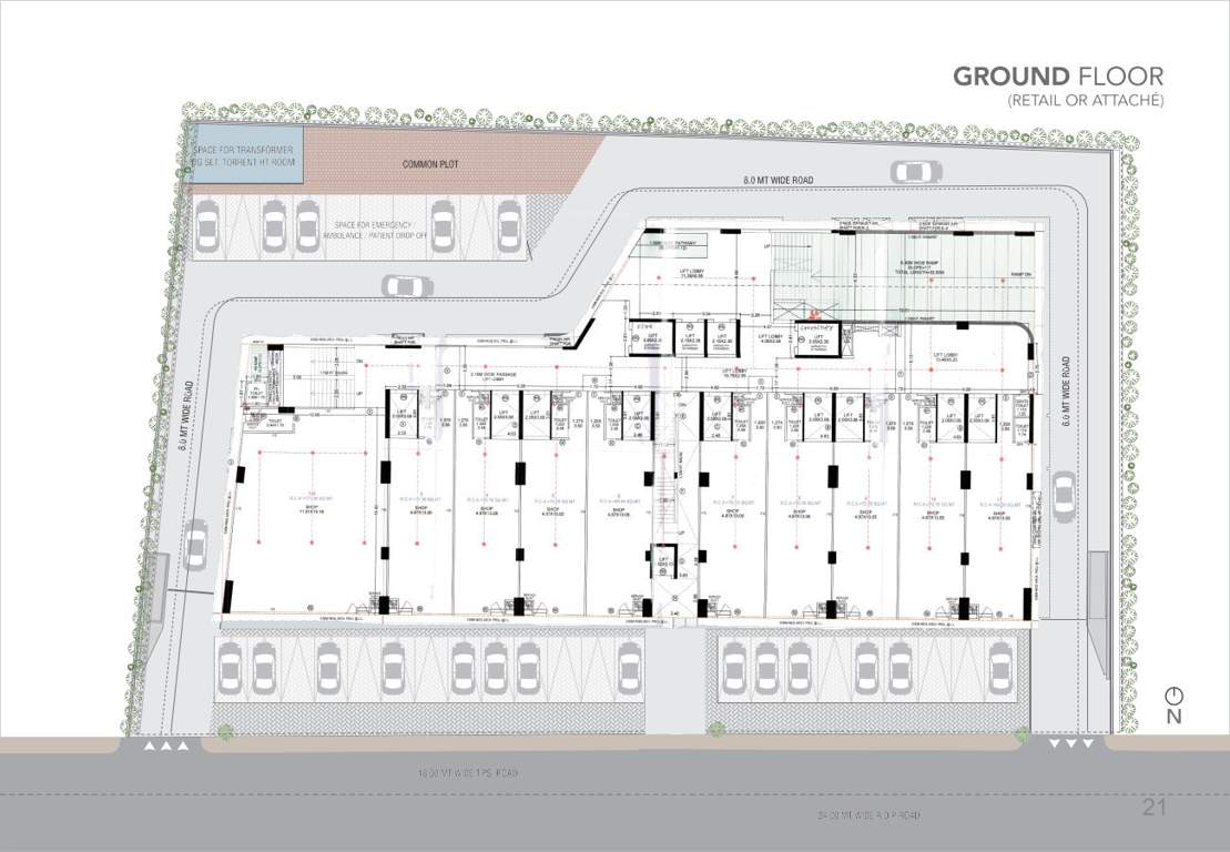  medercial one Medercial One Ground Floor Cluster Plan