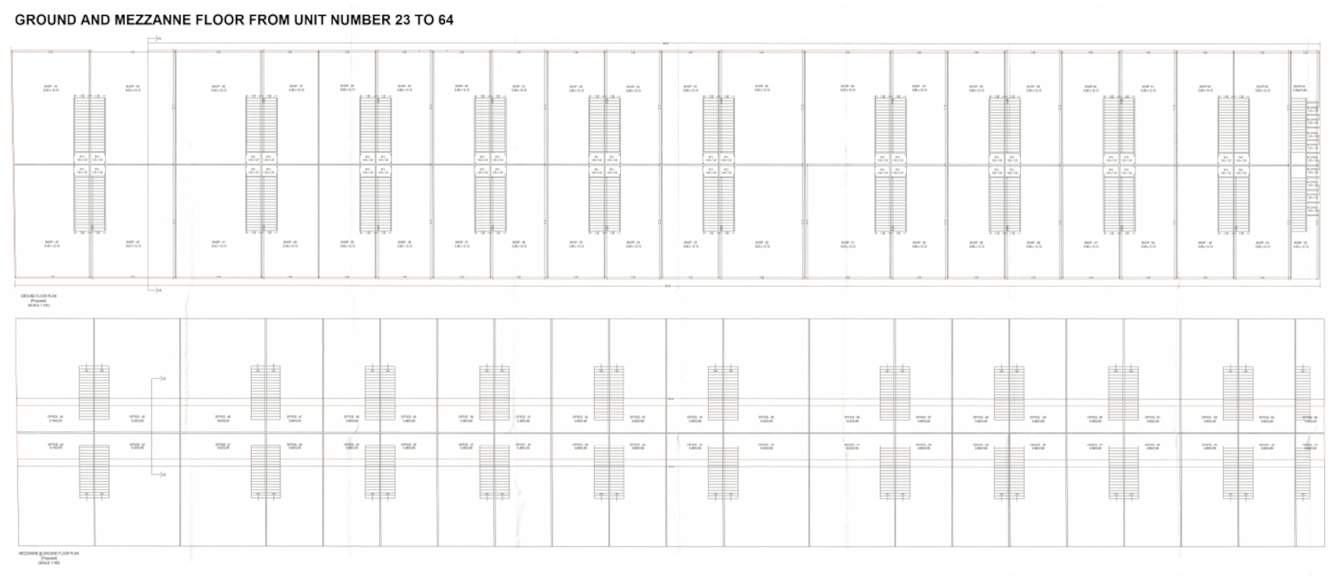  fruit market A To D Cluster Plan For Ground & Mezananine From 23th To 64th Floor