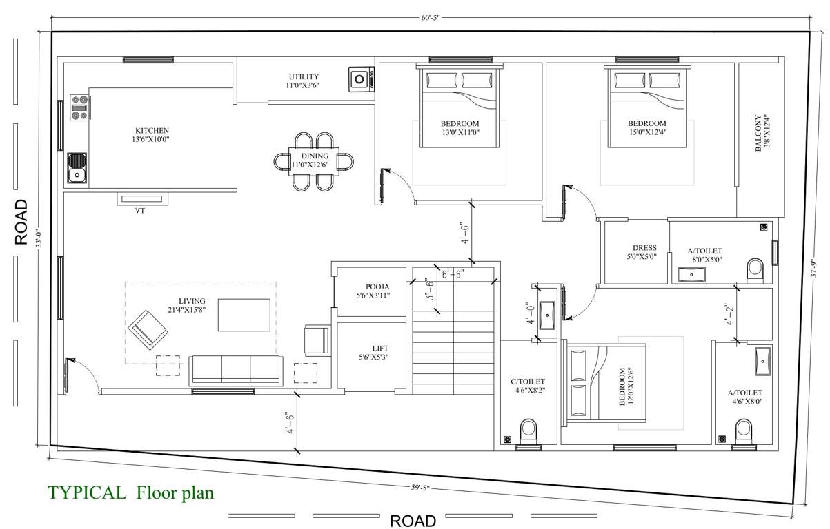  r r temple bells R R Temple Bells Cluster Plan from 1st to 5th Floor