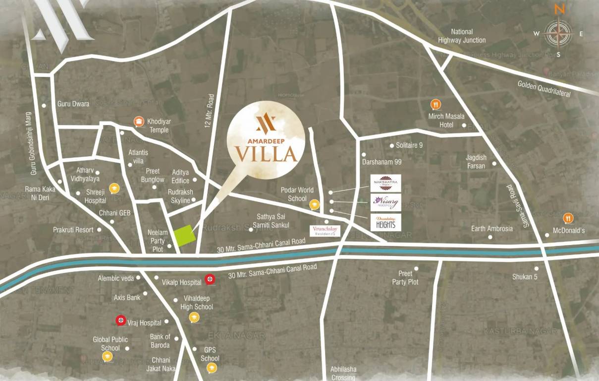  amardeep villa Location Plan