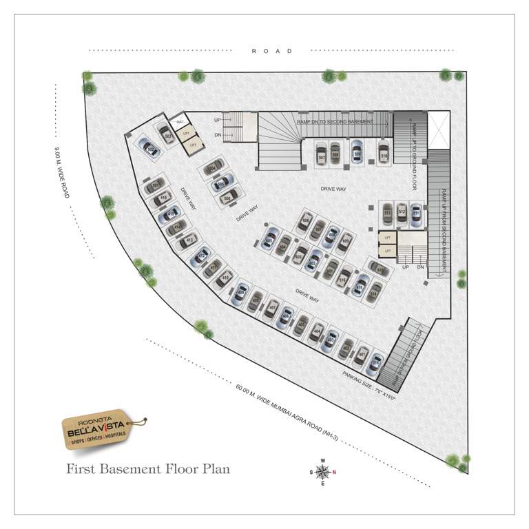  bellavista apartment Roongta Bellavista Basement 1st Apartment Cluster Plan