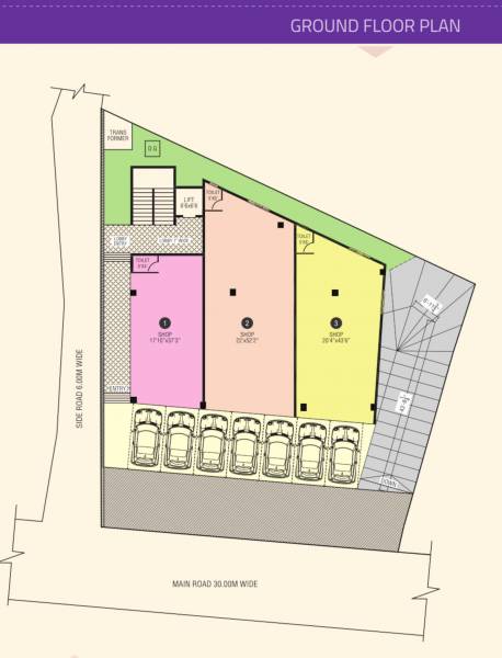  paradise-one Ground Floor Cluster Plan