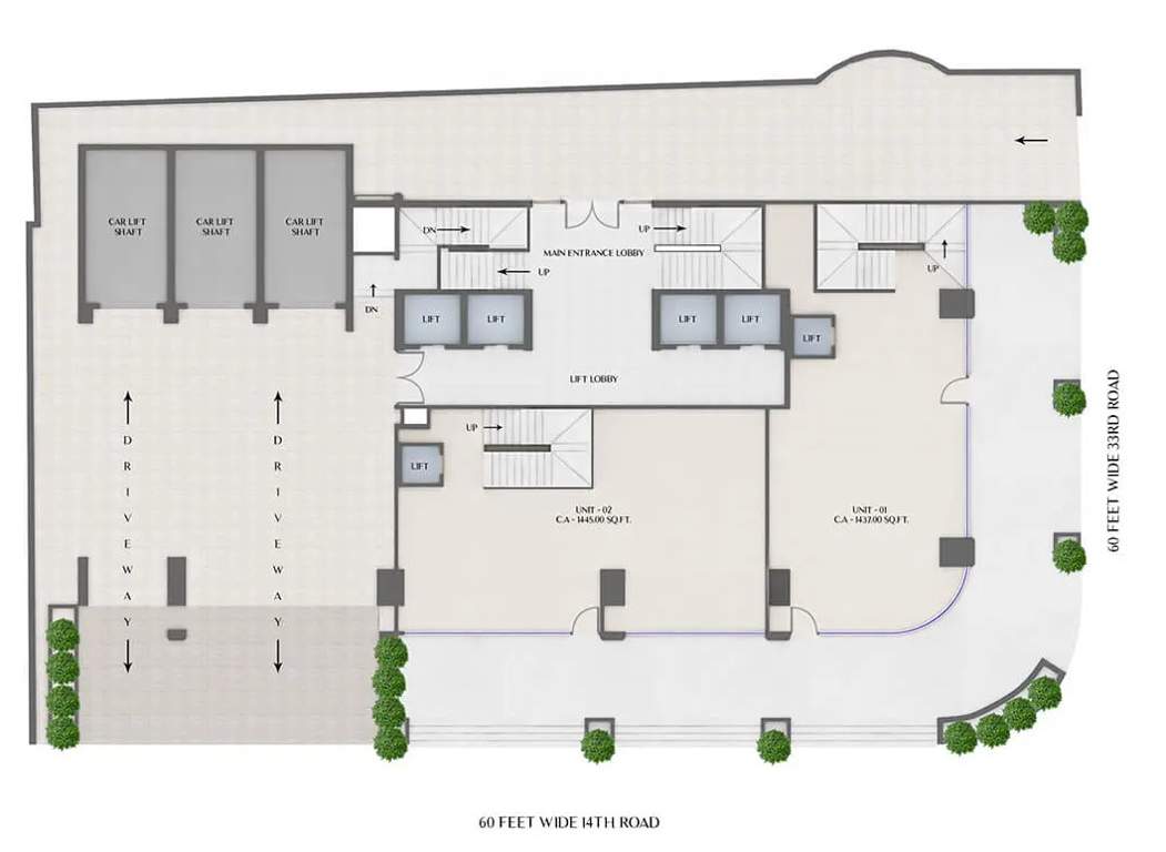  headquarter bandra Headquarters Bandra Cluster Plan for ground Floor