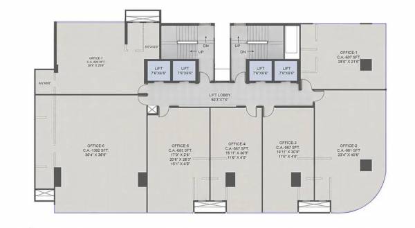  headquarter-bandra Headquarters Bandra Cluster Plan For Typical Floor Plan