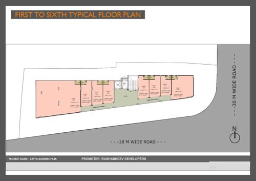  satya-business-park Satya Business Park Cluster Plan from 1st to 6th Floor