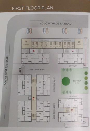  shiv-shakti-industrial-estate Block A & B Cluster Plan for 1st Floor