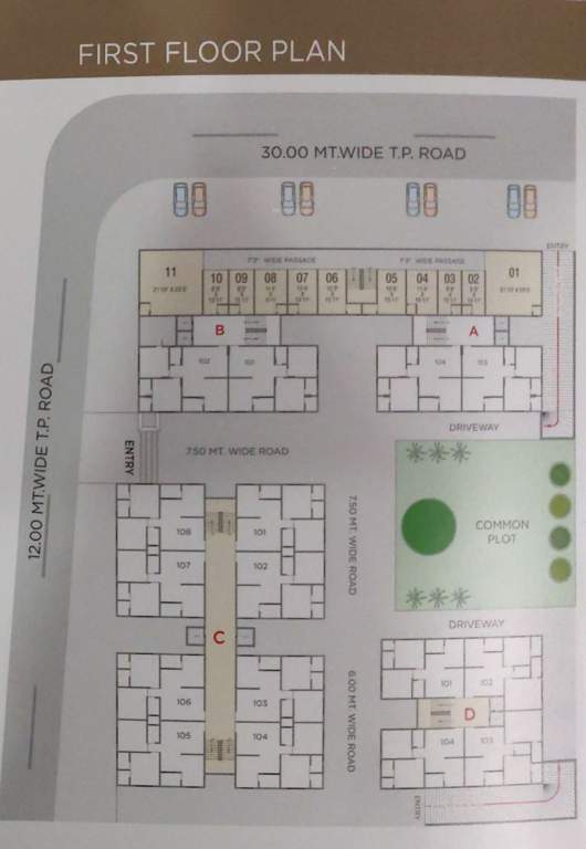  shiv shakti industrial estate Block A & B Cluster Plan for 1st Floor