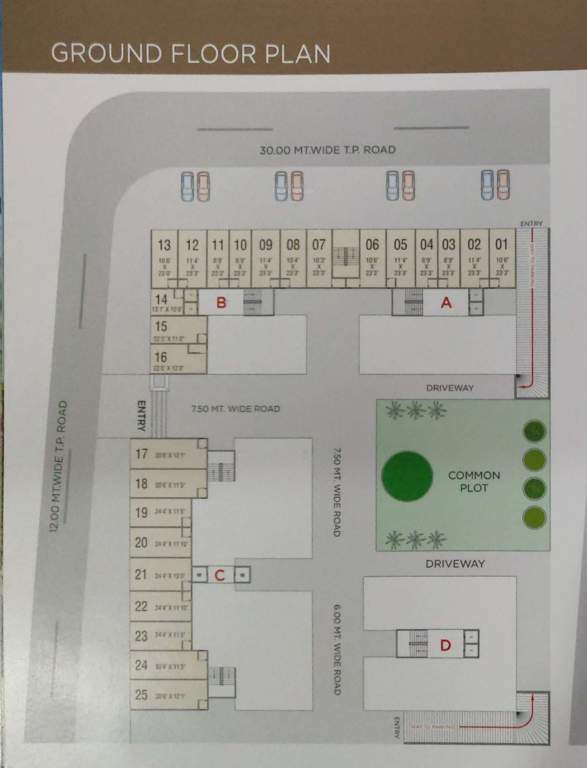  shiv shakti industrial estate Block A & B Ground Floor Cluster Plan