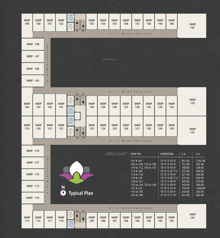  orchid harmony commercial Orchid Harmony Commercial Cluster Plan for Typical Floor
