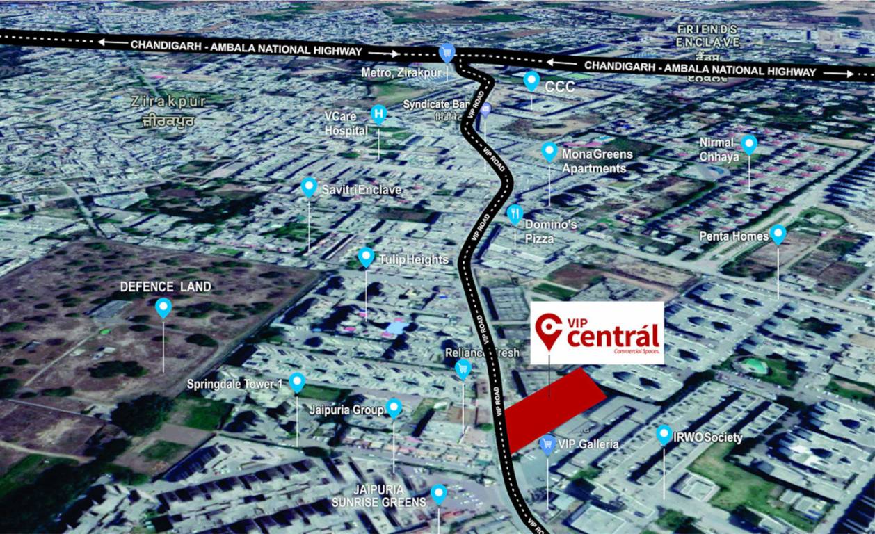 vip central Location Plan