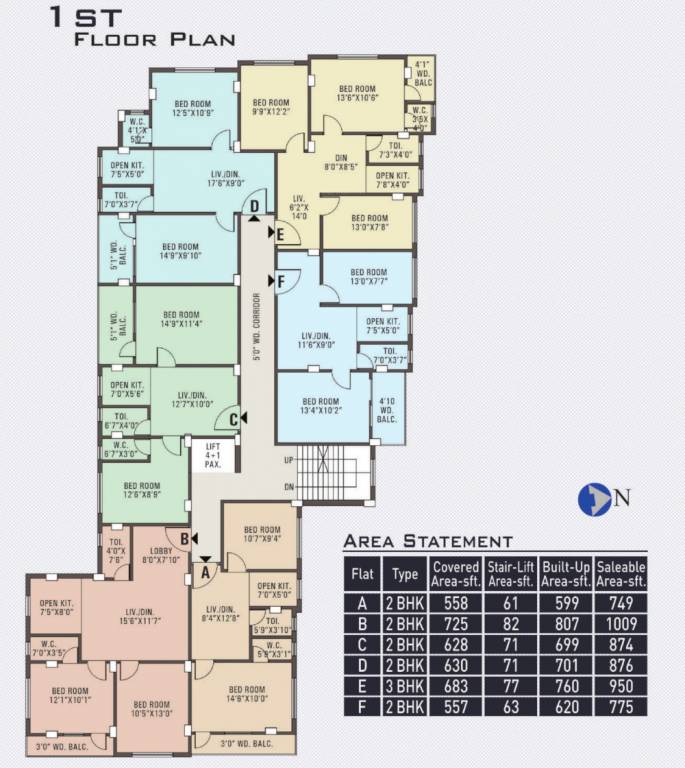 aakar abasan Aakar Abasan Cluster Plan for 1st Floor