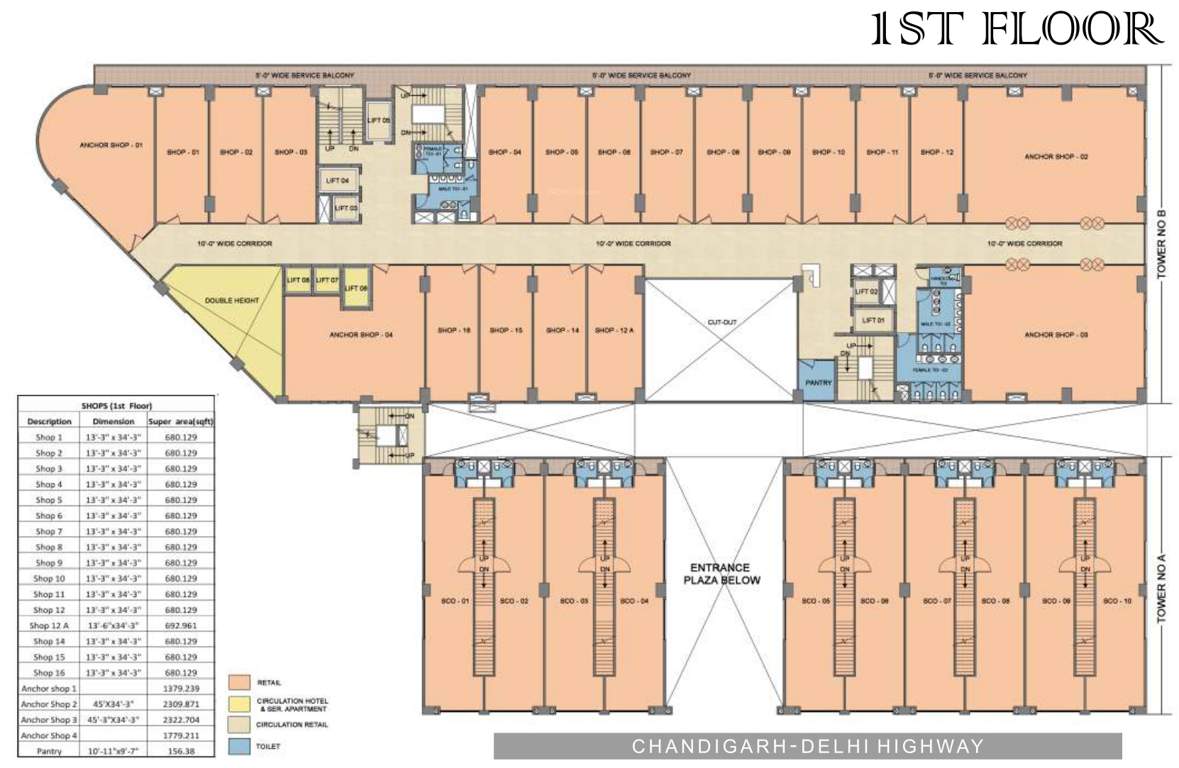  royal business park Royal Business Park Cluster Plan For 1st Floor