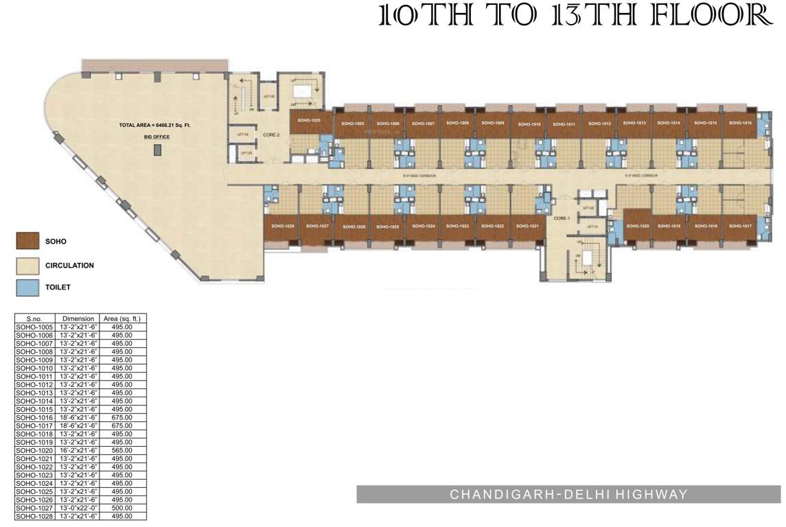  royal business park Royal Business Park Cluster Plan From 10th To 13th Floor