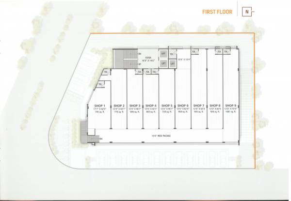  vraj-icon Vraj Icon Cluster Plan for 1st Floor
