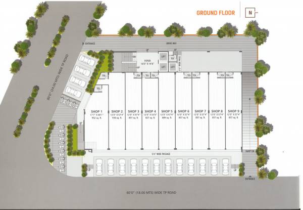  vraj-icon Vraj Icon Ground Floor Cluster Plan