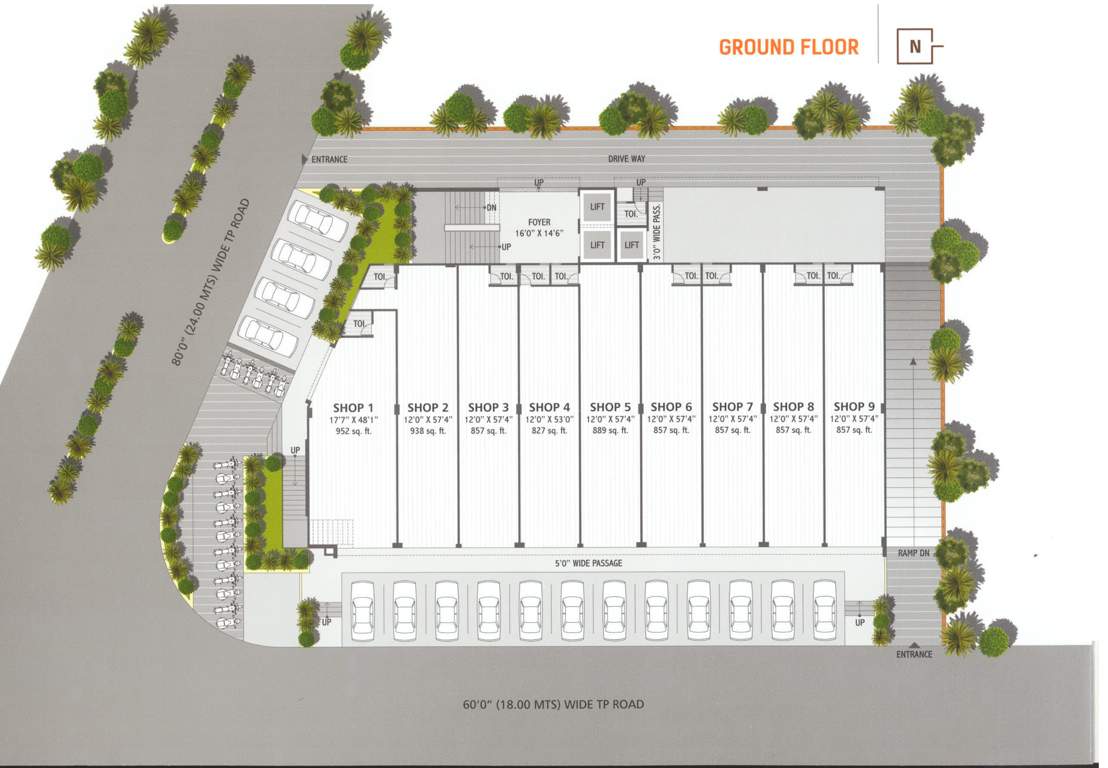 vraj icon Vraj Icon Ground Floor Cluster Plan