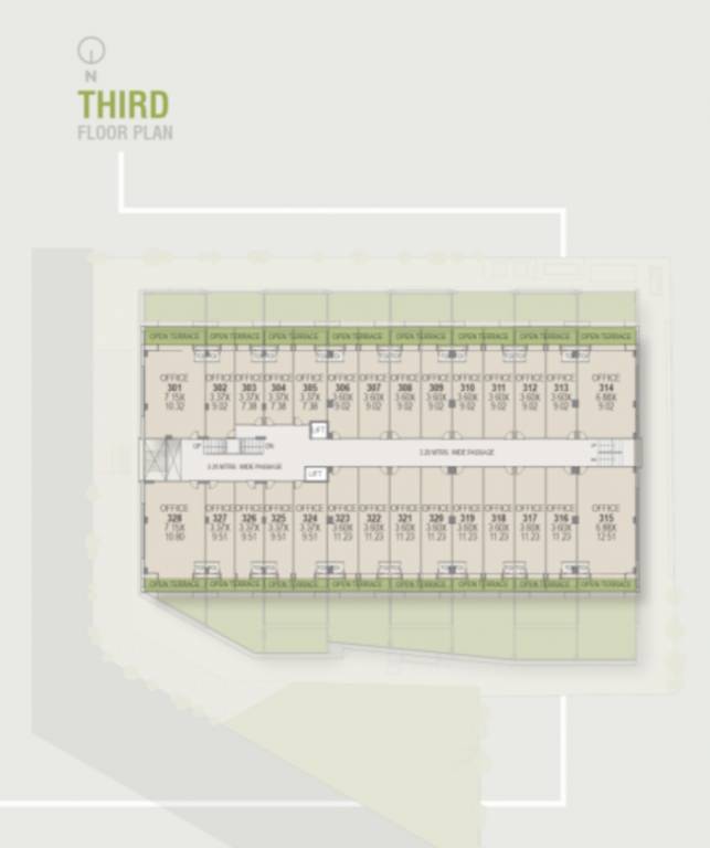  pramukh square Pramukh Square Cluster Plan for 3rd Floor