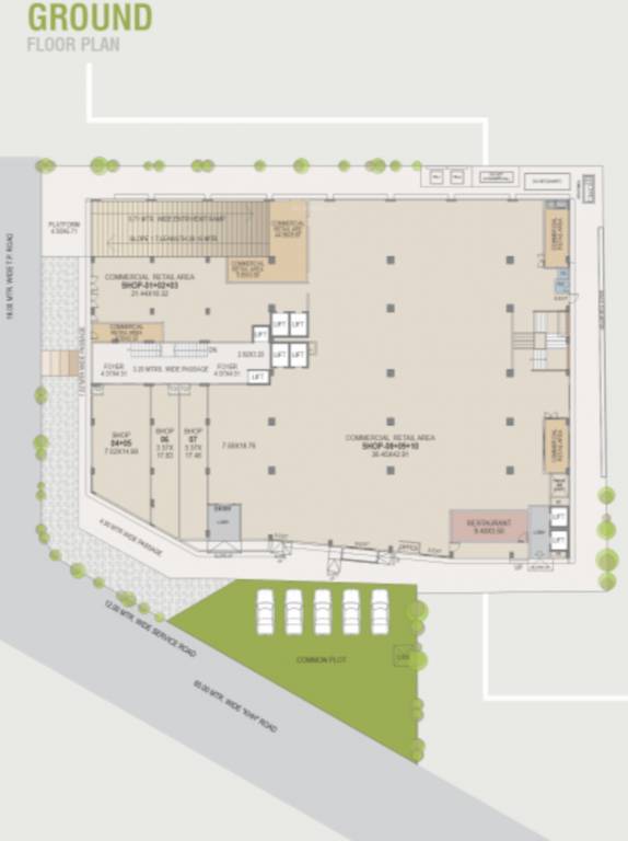  pramukh square Pramukh Square Ground Floor Cluster Plan