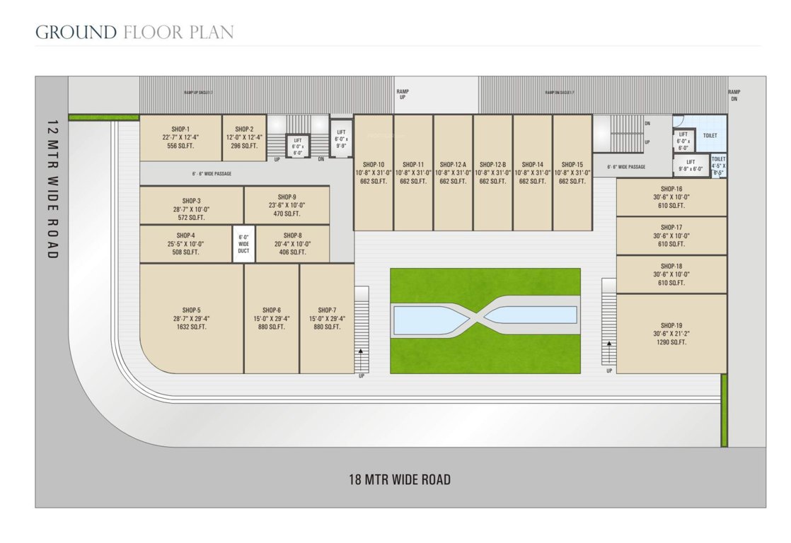 infinity business hub Infinity Business Hub Cluster Plan for ground Floor
