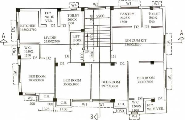  angel Block 1 Cluster Plan From 1st To 3rd Floor