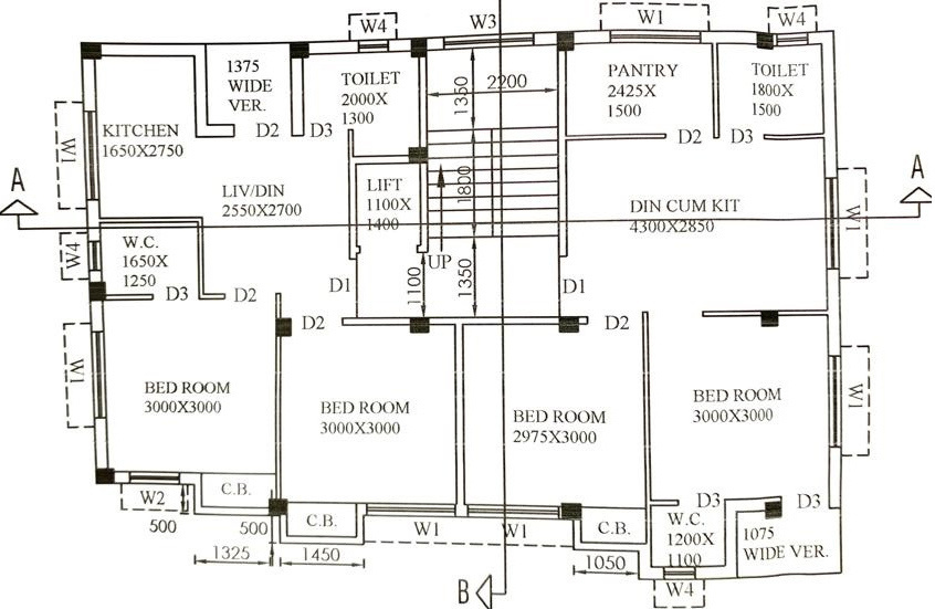  angel Block 1 Cluster Plan From 1st To 3rd Floor