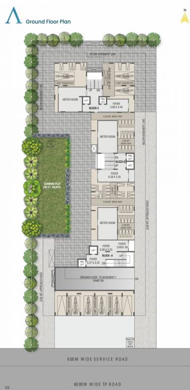  atlantis elevate Block A, B And C Cluster Plan for ground Floor