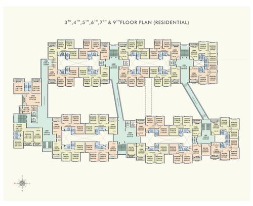  krrish-vraj-landmark-1b Vraj Landmark 1B Cluster Plan from 3rd to 9th Floor