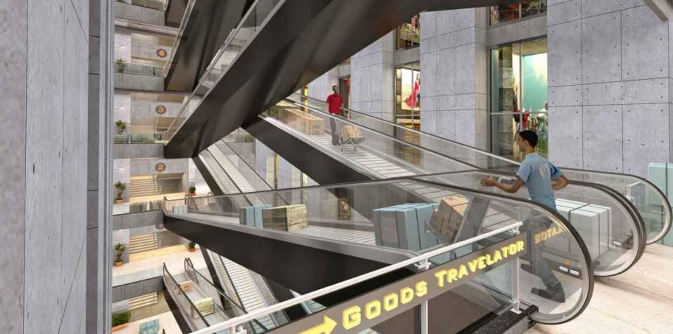  textile city Escalators