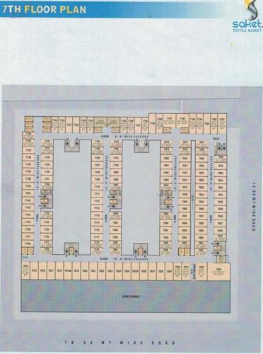  textile-market Saket Textile Market Cluster Plan For 7th Floor