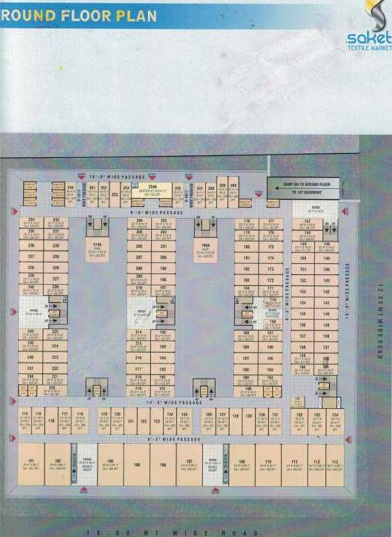  textile market Saket Textile Market Cluster Plan For Ground Floor