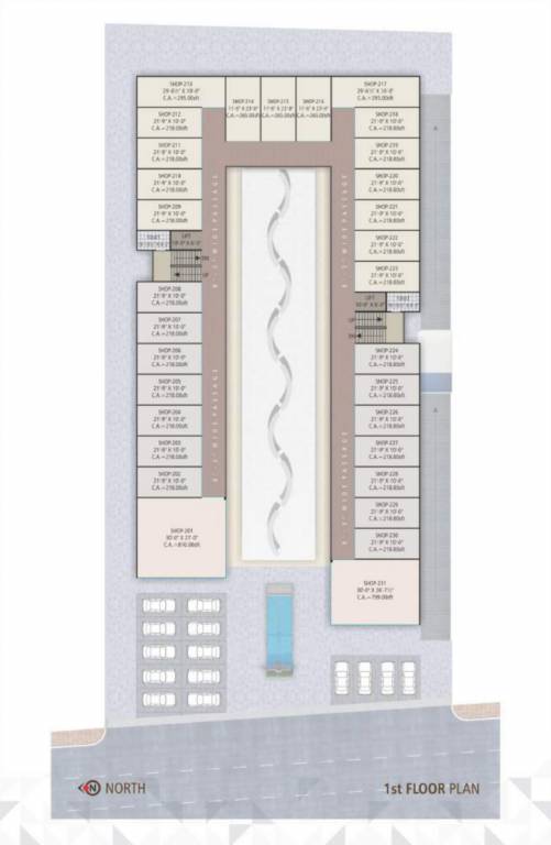 shoppers Shoppers Cluster Plan for 1st Floor