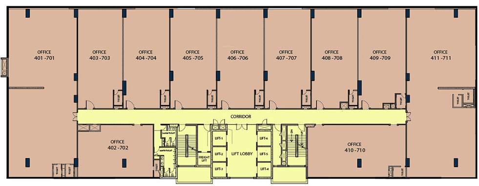  business park phase1 Business Park Phase1 Cluster Plan From 4th To 7th Floor