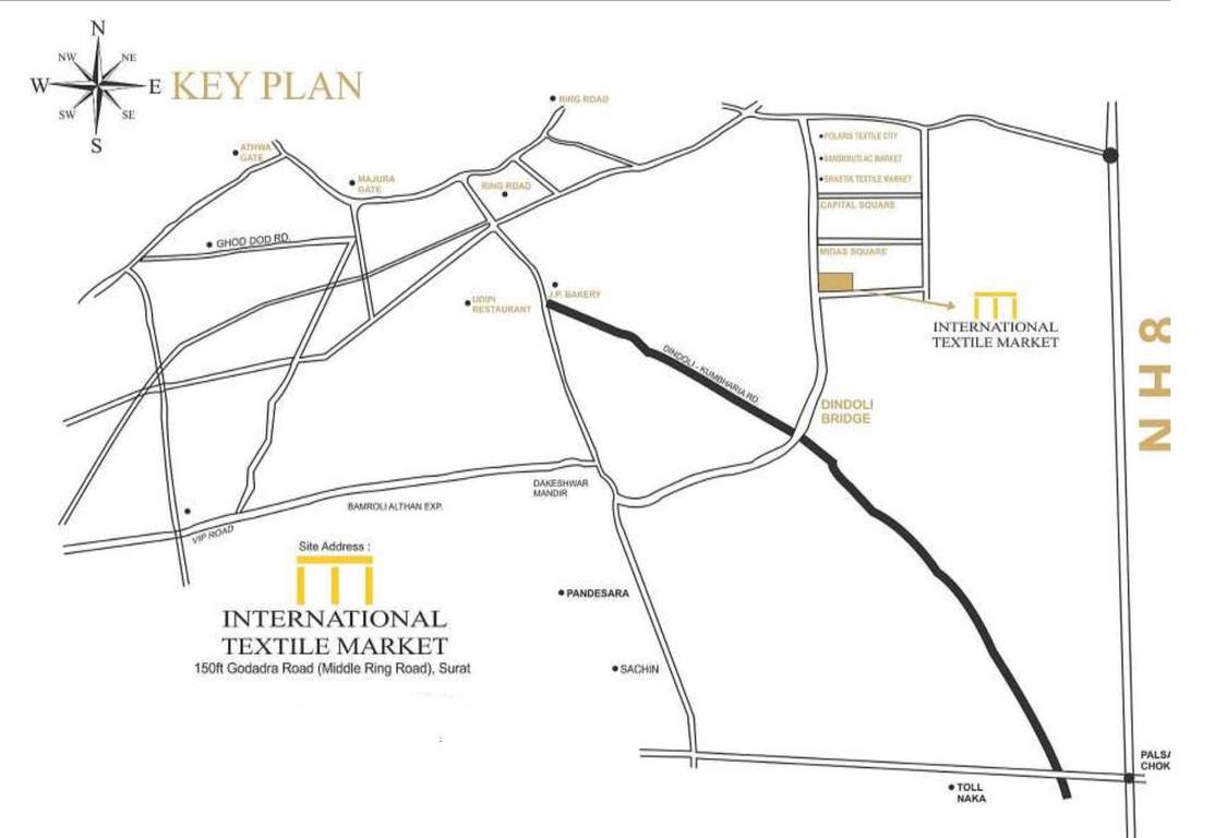 international textile market Location Plan
