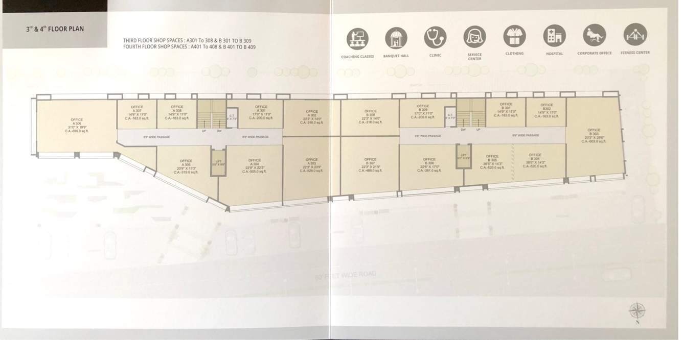  speranza business hub Speranza Business Hub Cluster Plan from 3rd to 4th Floor