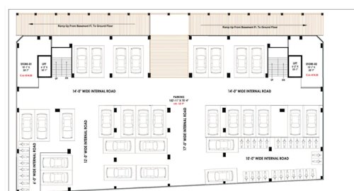  omkar-plaza Omkar Plaza Basement Floor  Cluster Plan