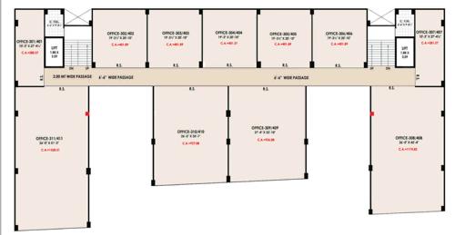  omkar-plaza Omkar Plaza Cluster Plan from 3rd to 4th Floor