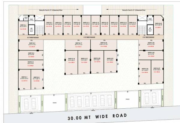  omkar-plaza Omkar Plaza Ground Floor Cluster Plan