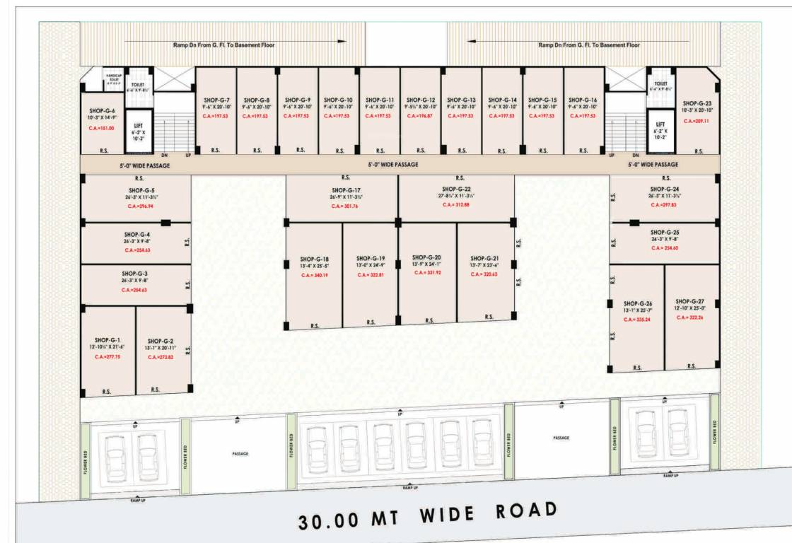  omkar plaza Omkar Plaza Ground Floor Cluster Plan